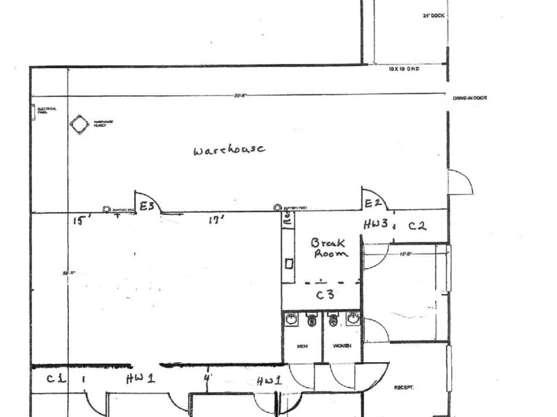FOR LEASE: 3,895 sf Warehouse & Office in Bearden